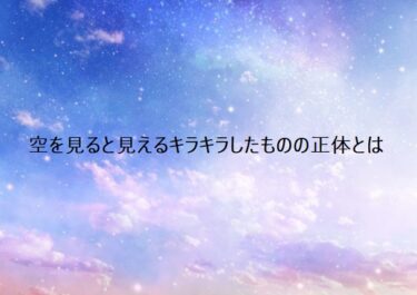 空を見るとプラーナが見える！キラキラしたものの正体とは？